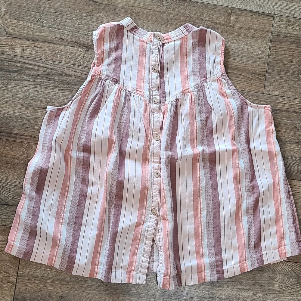 Gently Loved- ANA - Brown, Tan, Rust Striped Swing Top - Size XL - Picture 3 of 5